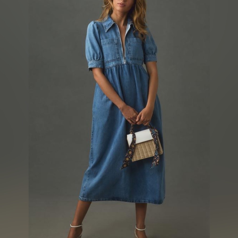 ALIGNE Gabriella Short-Sleeve Midi Dress Anthropologie size 6